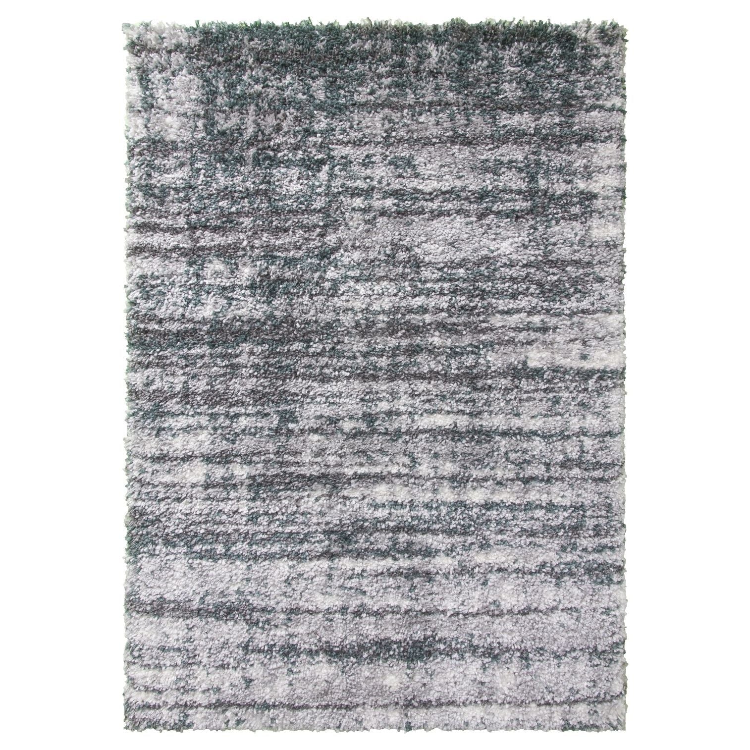 Green/Grey Shaggy Abstract Rug - Fantasy Shimmer