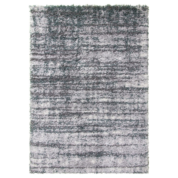 Green/Grey Shaggy Abstract Rug - Fantasy Shimmer