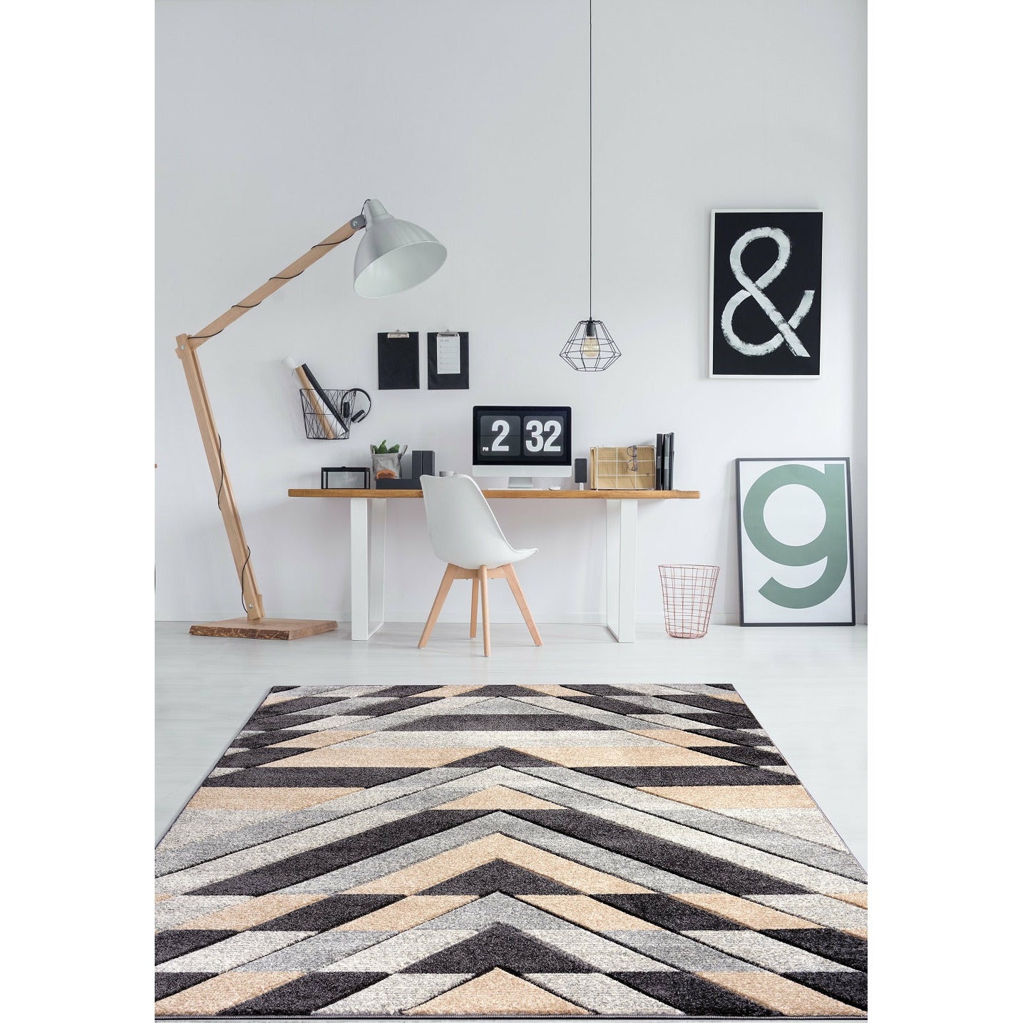 Asher Rug Collection - Grey-Beige