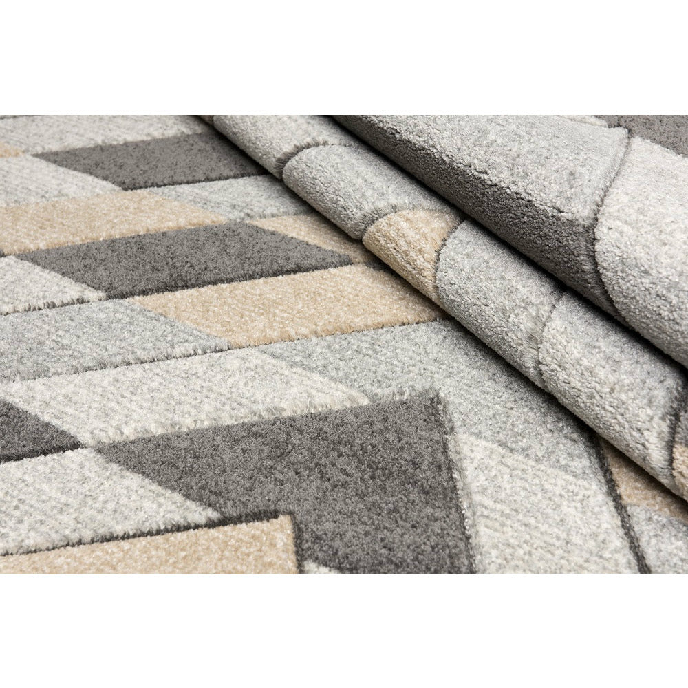 Asher Rug Collection - Grey-Mustard