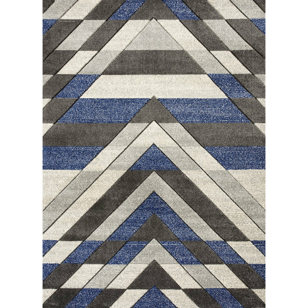 Asher Rug Collection - Grey-Navy