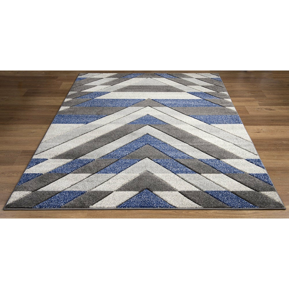 Asher Rug Collection - Grey-Navy