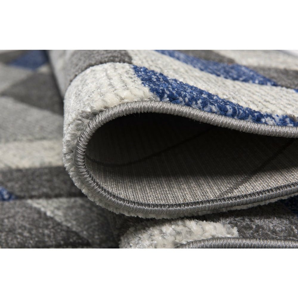 Asher Rug Collection - Grey-Navy