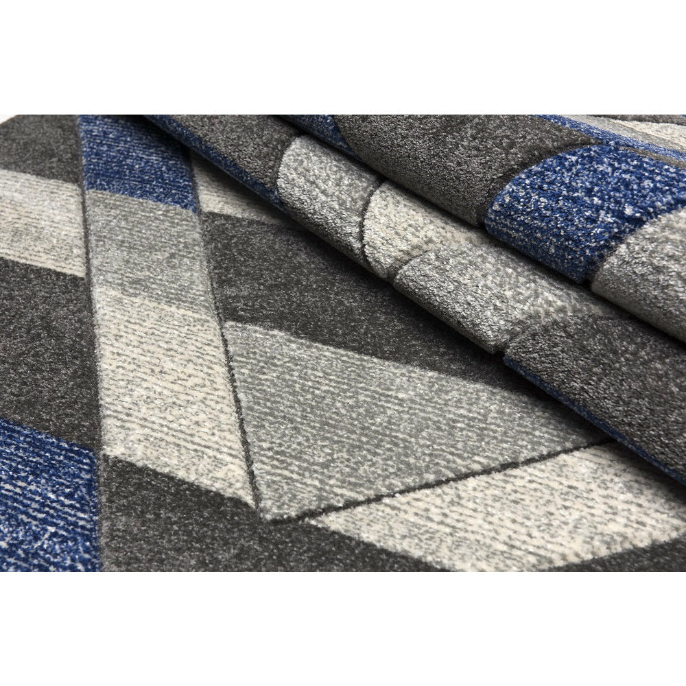 Asher Rug Collection - Grey-Navy
