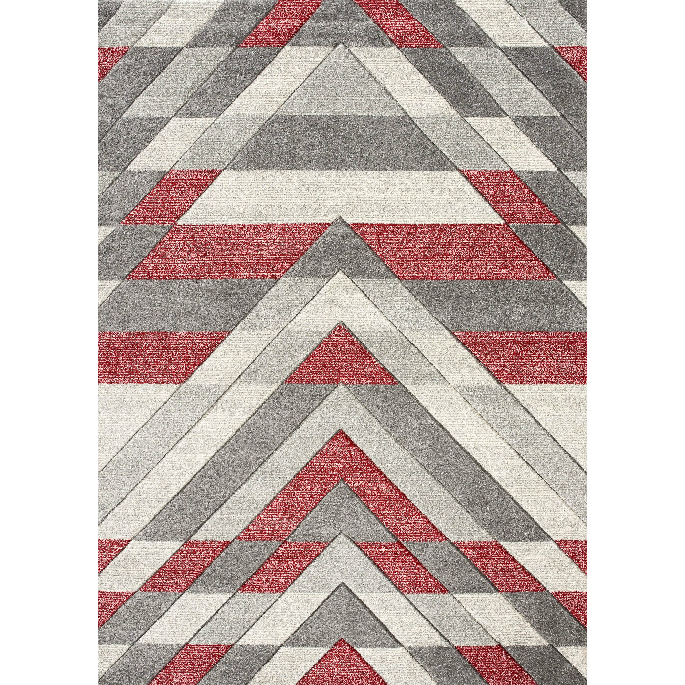 Asher Rug Collection - Grey-Red