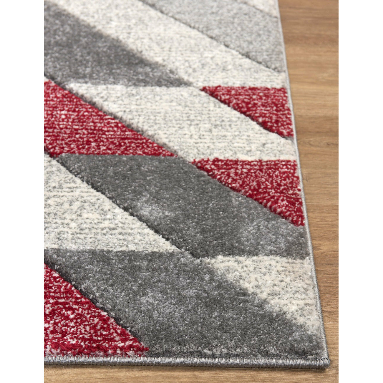 Asher Rug Collection - Grey-Red