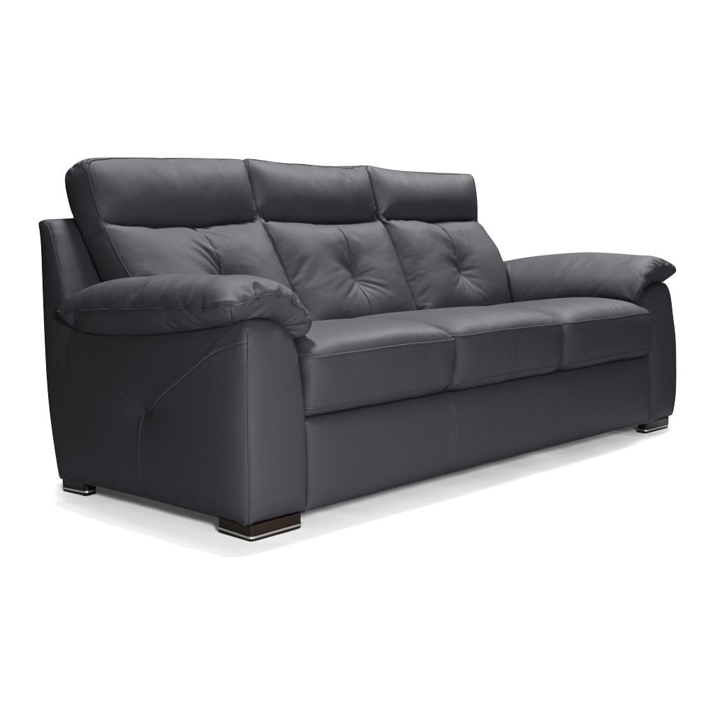 Trento Italian Leather Sofa Range - Anthracite