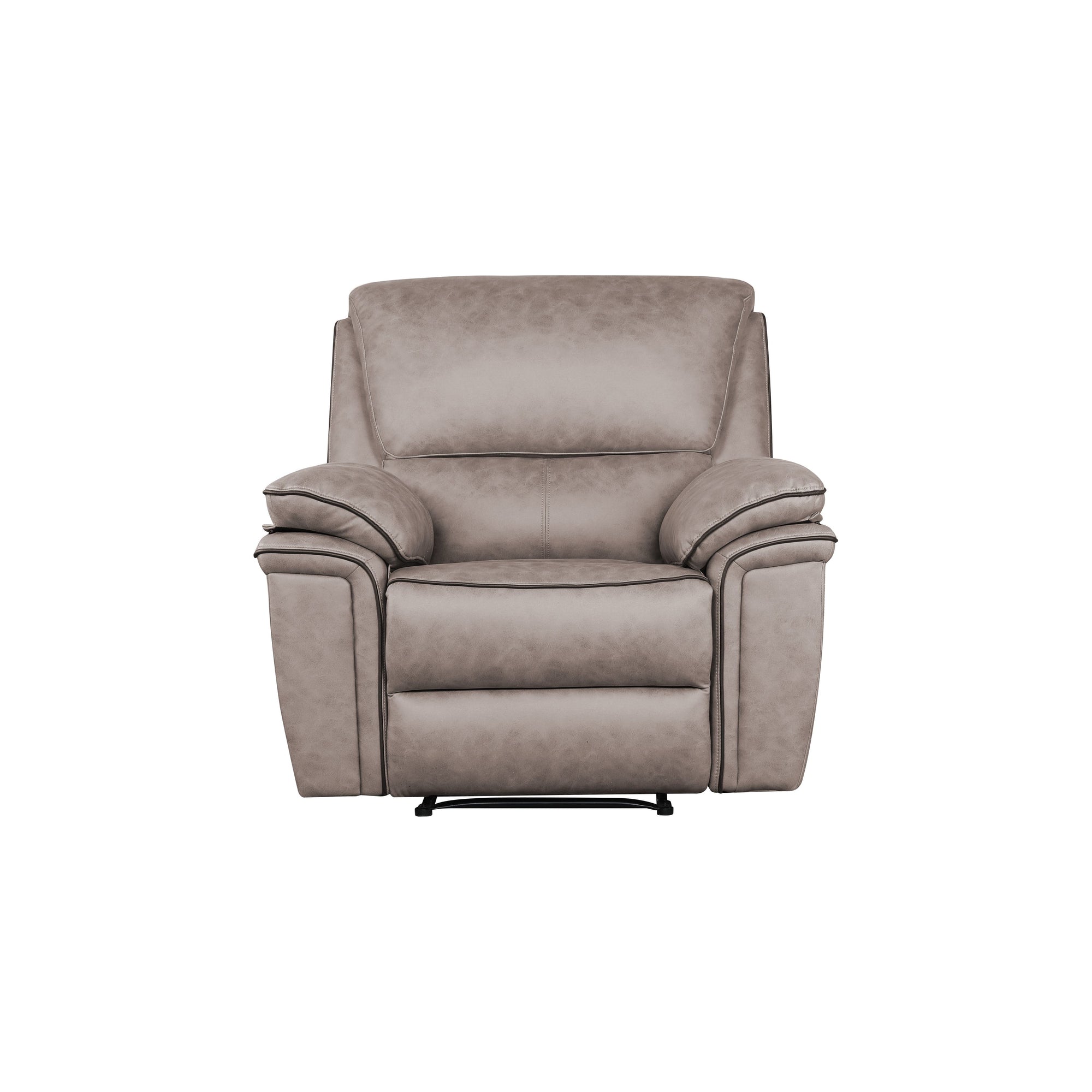 Brianna 3 + 2 +1 reclining Sofa Range - Taupe Suede Fabric