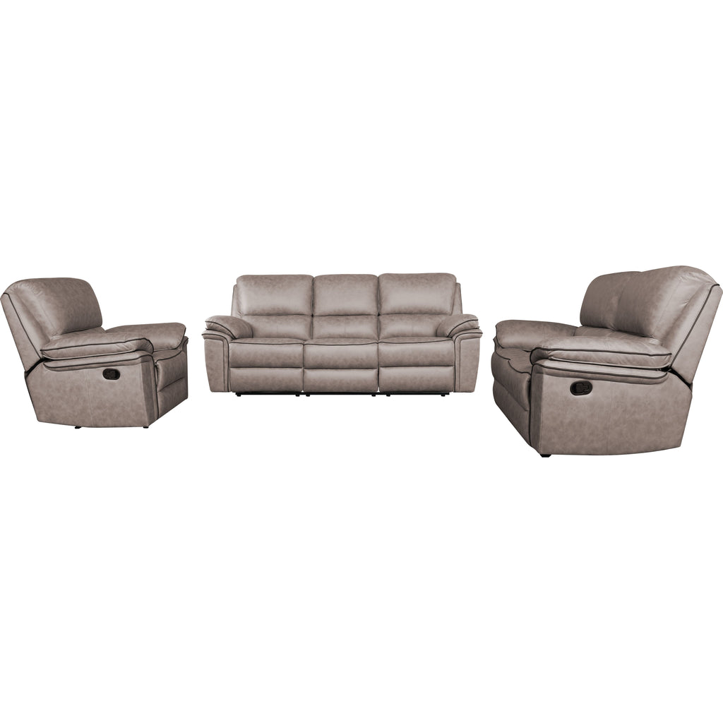 Brianna 3 + 2 +1 reclining Sofa Range - Taupe Suede Fabric