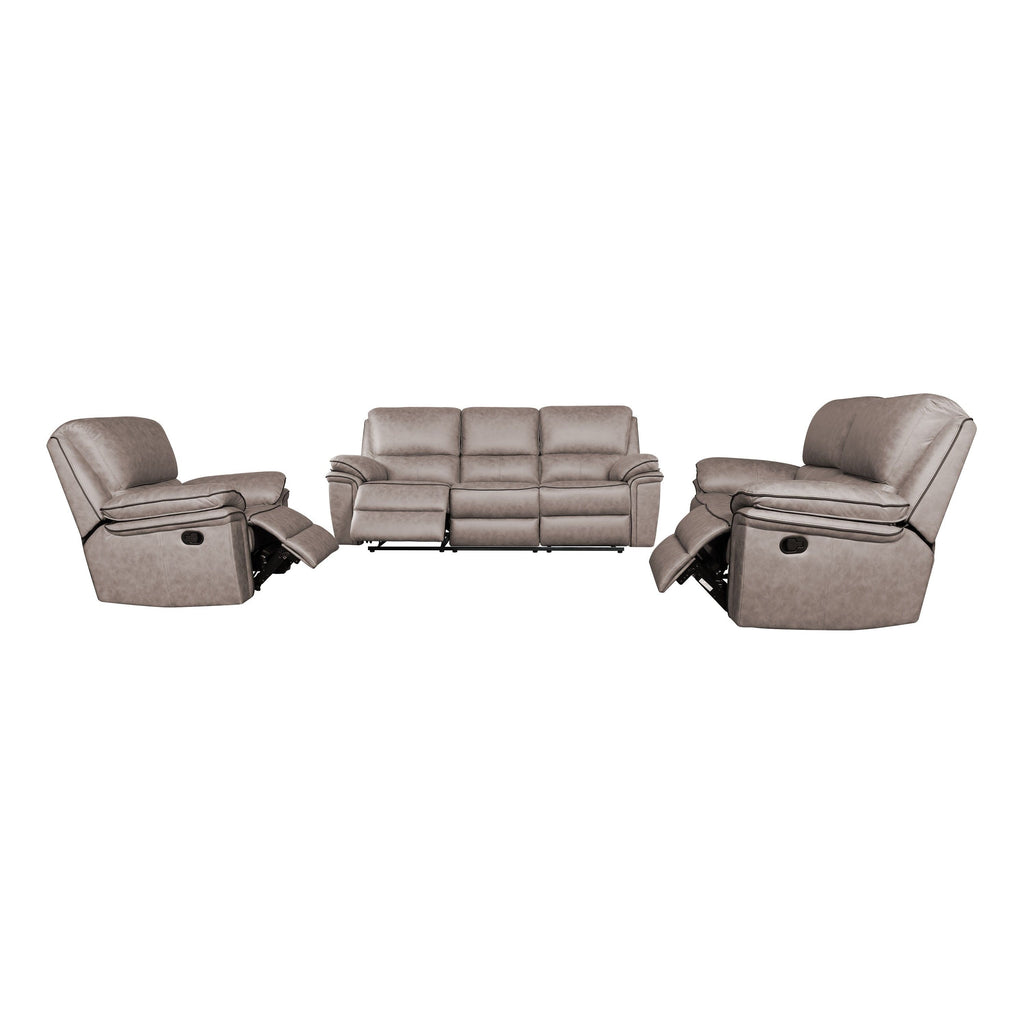 Brianna 3 + 2 +1 reclining Sofa Range - Taupe Suede Fabric