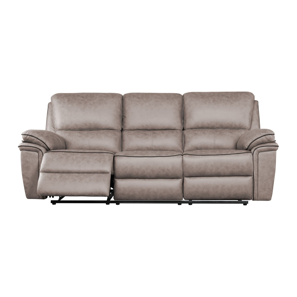 Brianna 3 + 2 +1 reclining Sofa Range - Taupe Suede Fabric