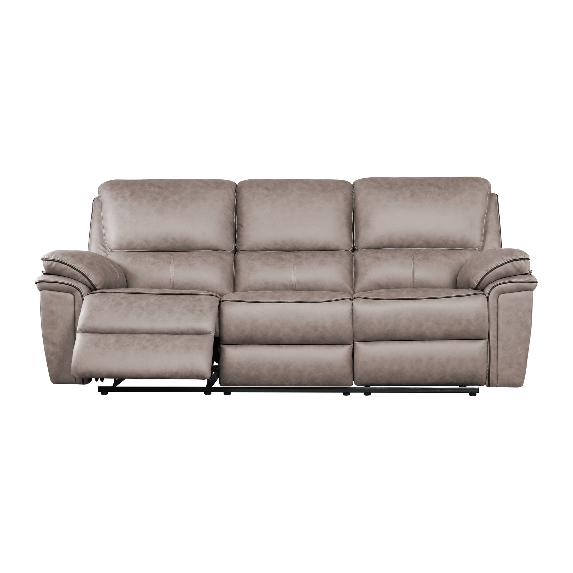 Brianna 3 + 2 +1 reclining Sofa Range - Taupe Suede Fabric