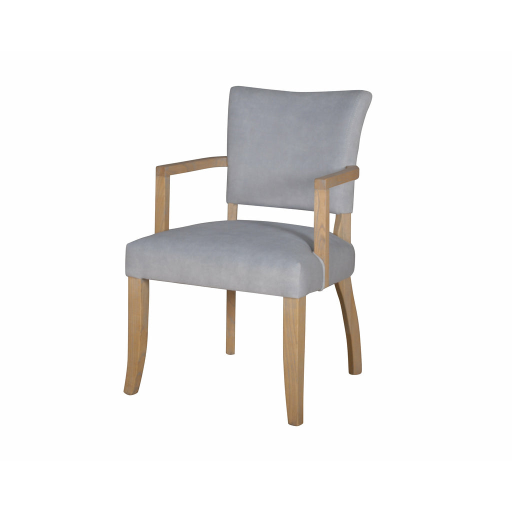 Duke Armchair - Light Grey Velvet