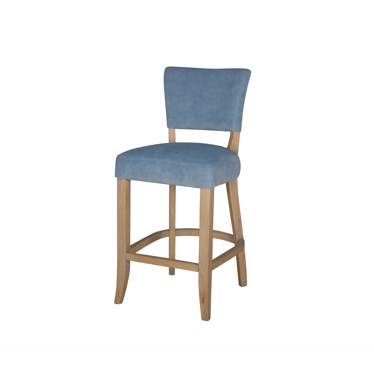 Duke Bar Stool - Light Blue Velvet