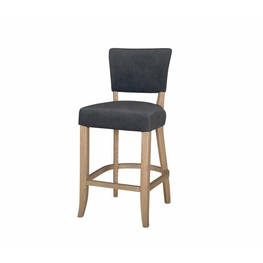 Duke Bar Stool -  Dark Grey Velvet