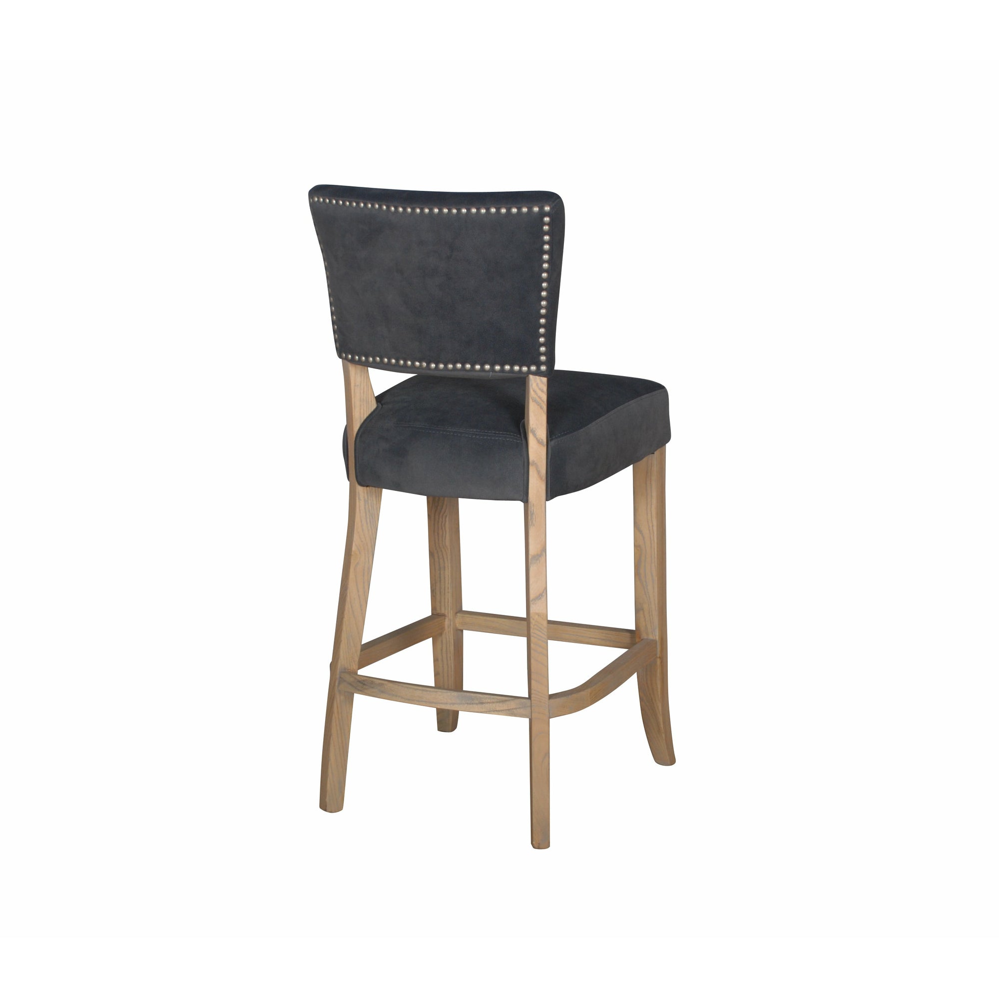 Duke Bar Stool -  Dark Grey Velvet