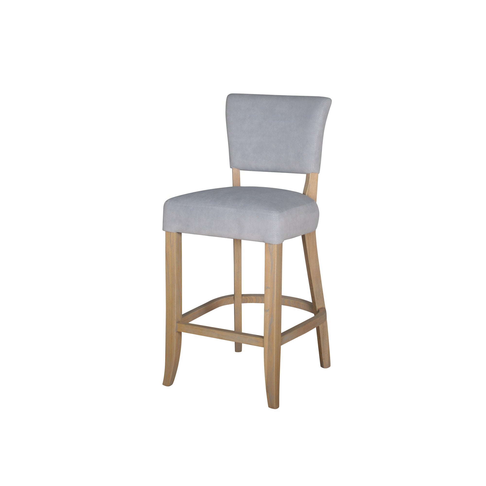 Duke Bar Stool - Light Grey Velvet