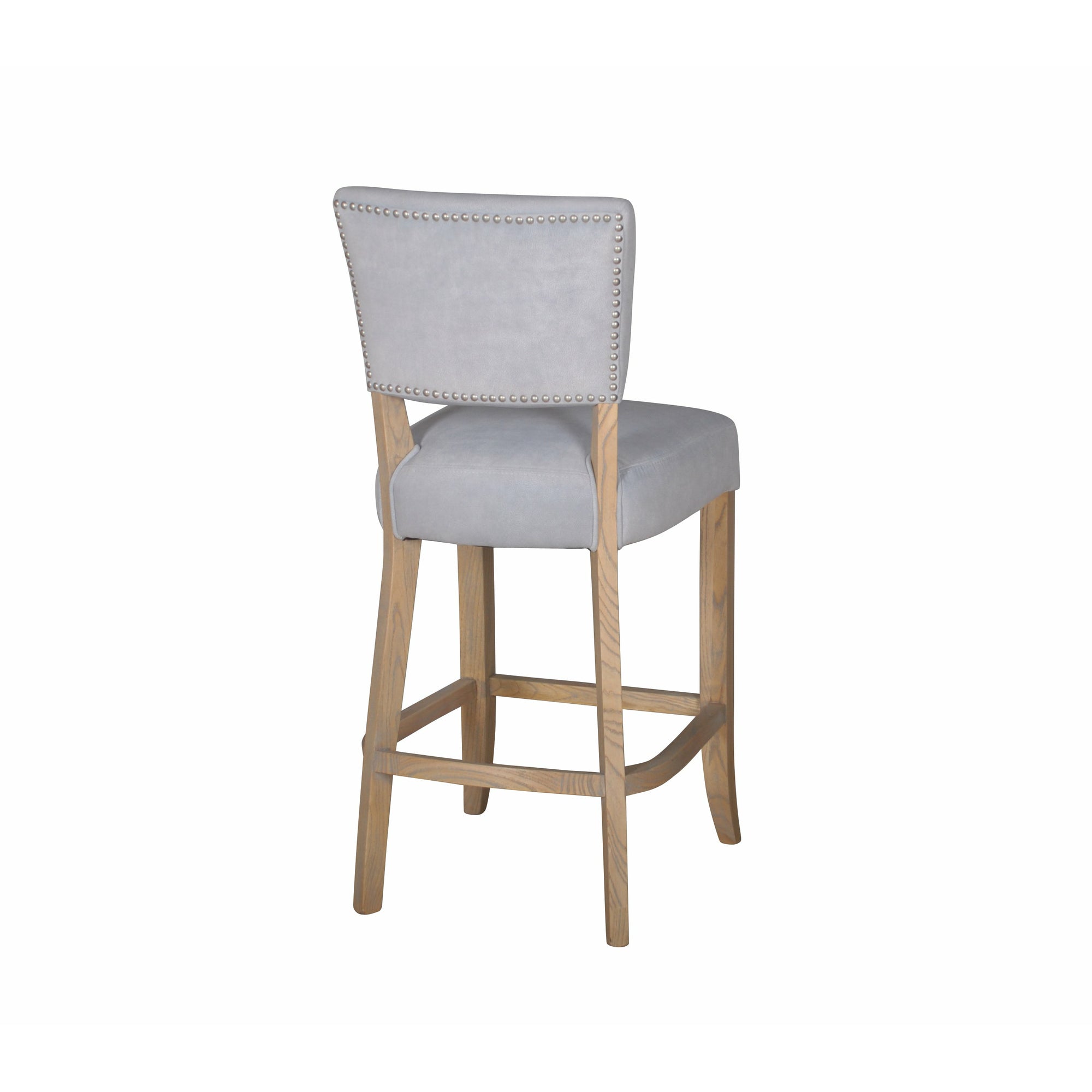 Duke Bar Stool - Light Grey Velvet