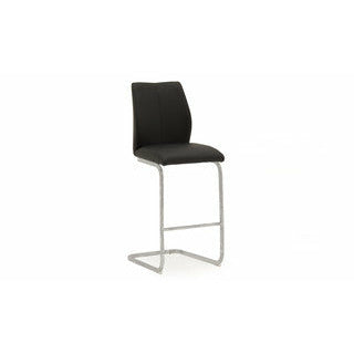 Elis Bar Stool Black - Chrome Leg
