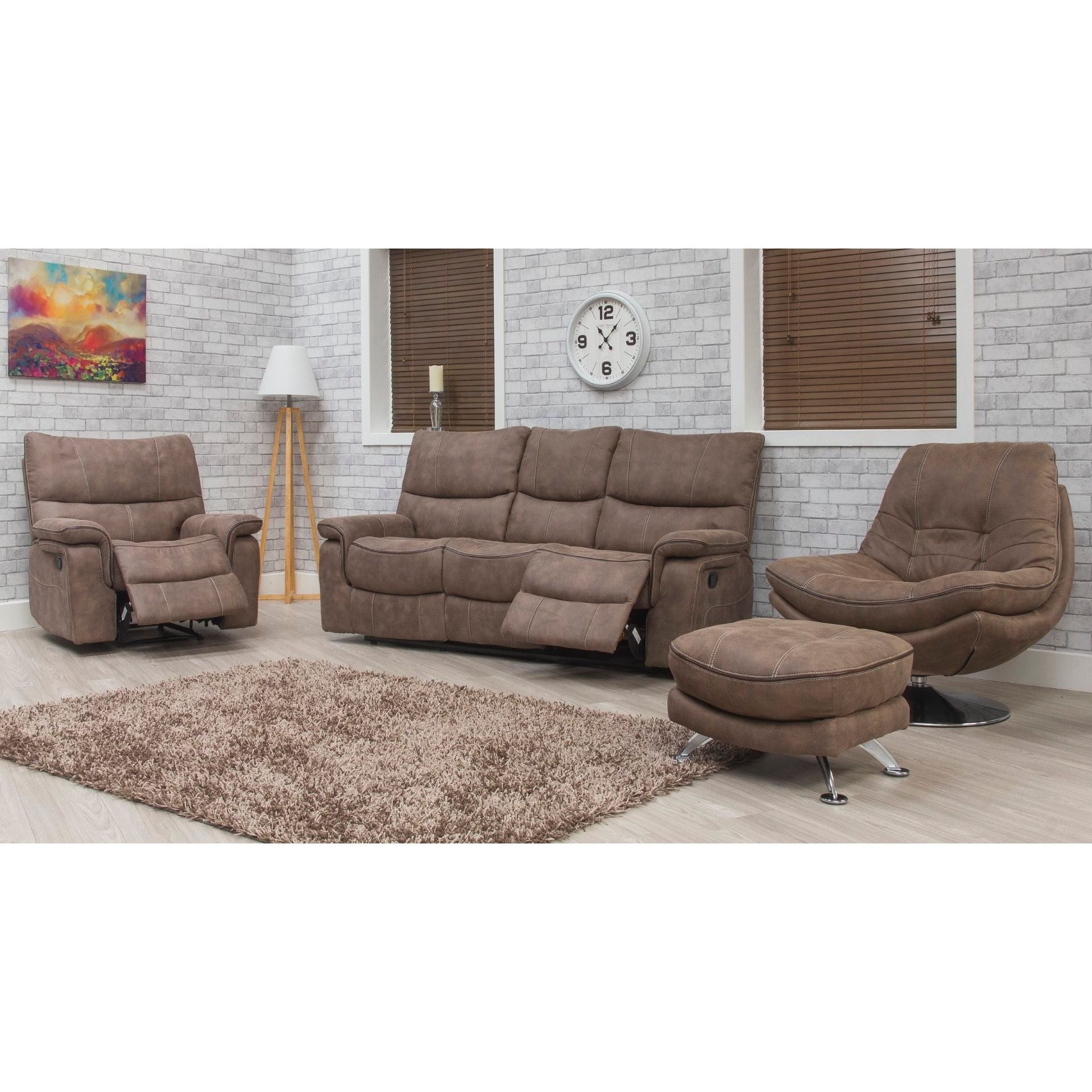 Portland Reclining  Sofa Range - Hazel Fabric