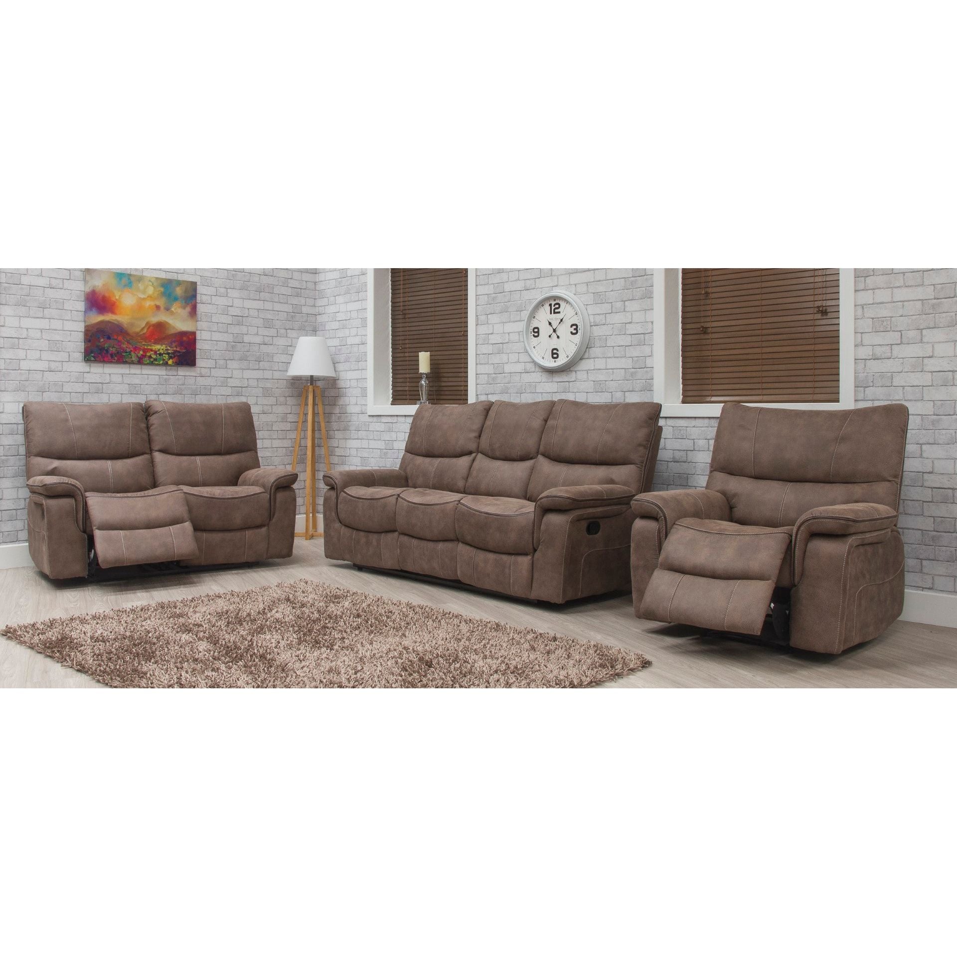 Portland Reclining  Sofa Range - Hazel Fabric
