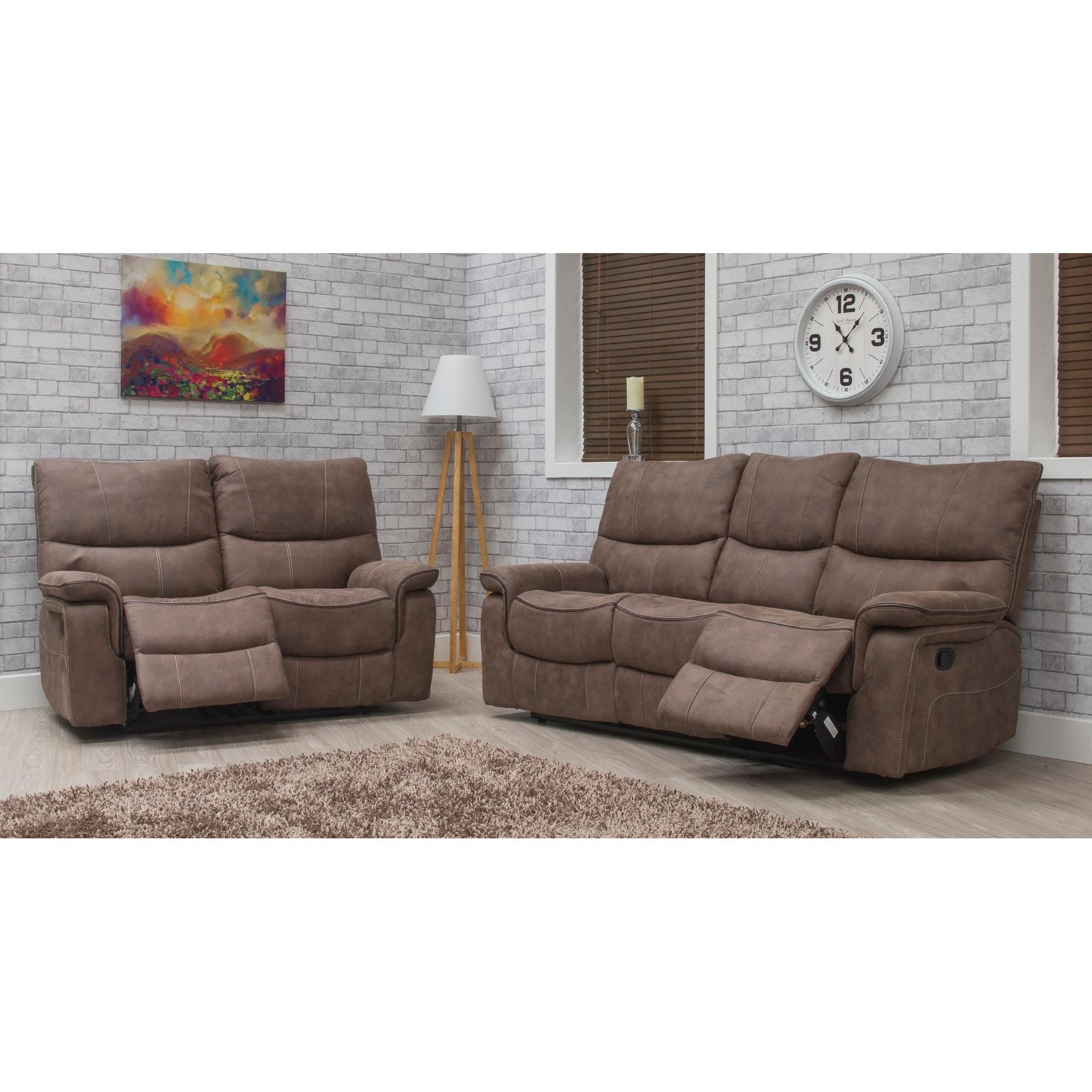 Portland Reclining  Sofa Range - Hazel Fabric
