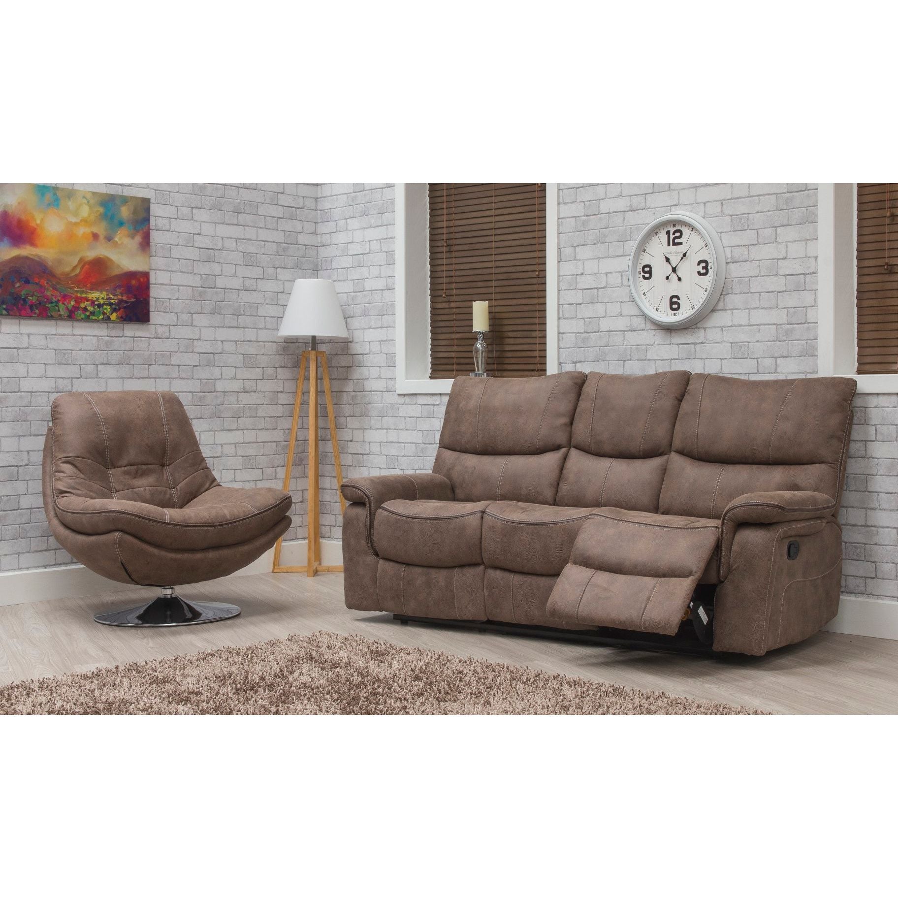 Portland Reclining  Sofa Range - Hazel Fabric