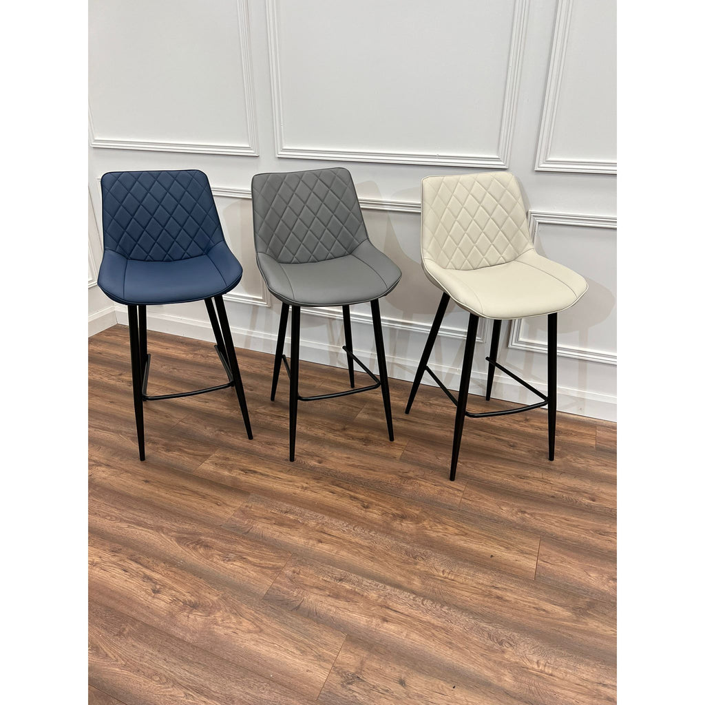 Selena - Navy leatherette  Barstool