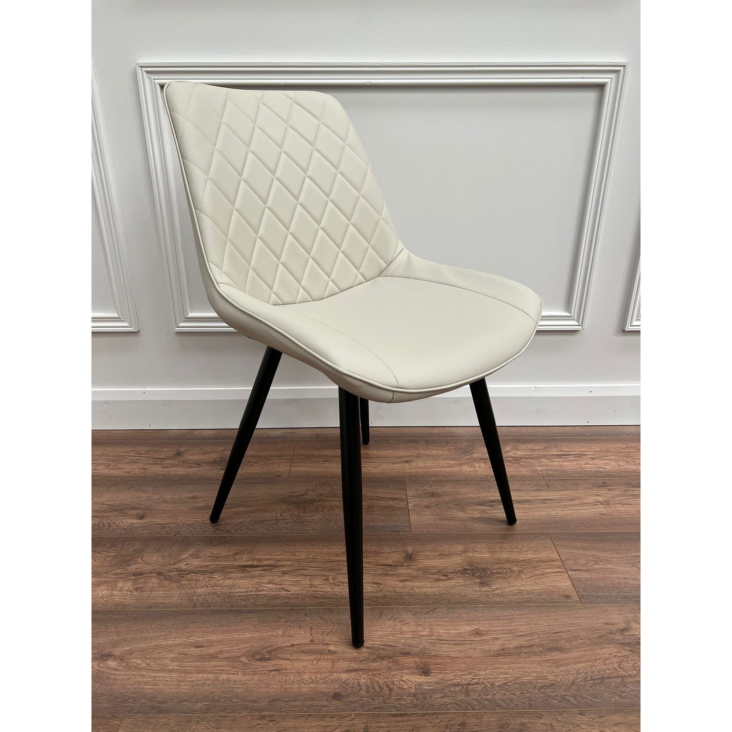 Selena - Cream leatherette Dining Chair