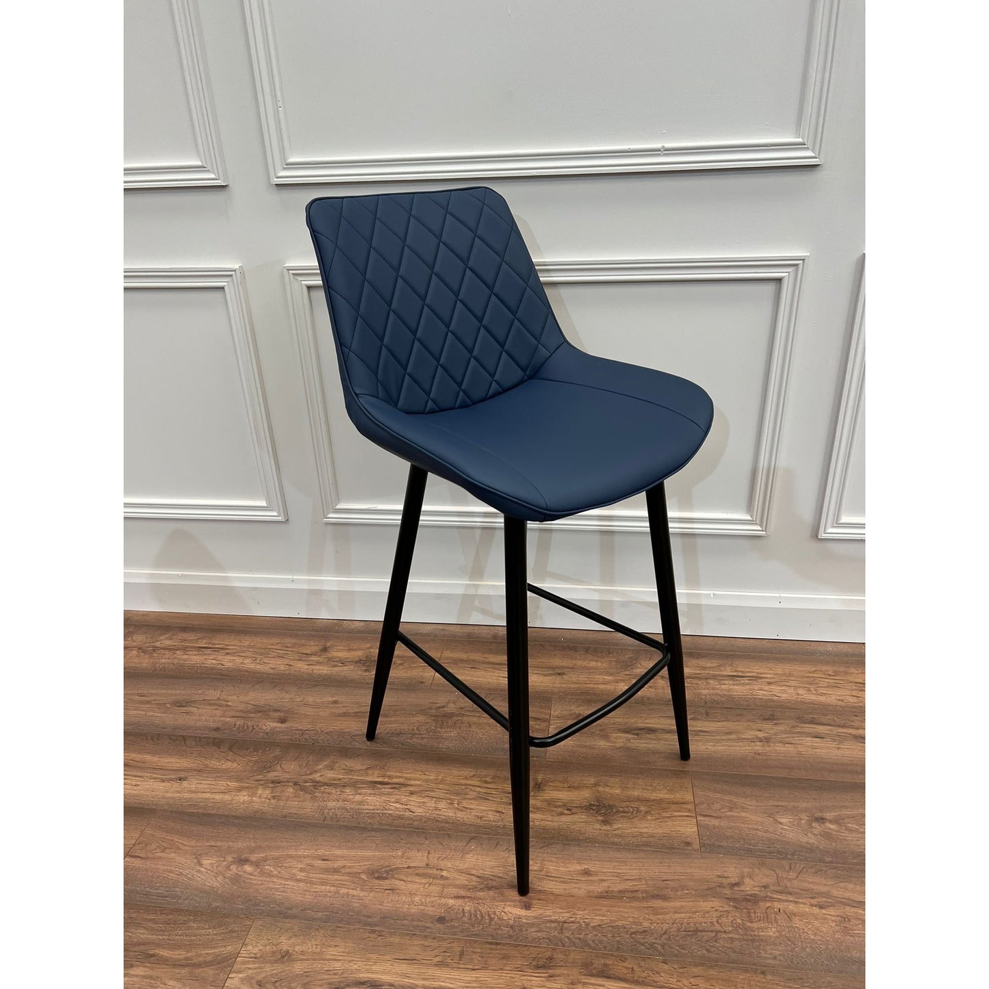 Selena - Navy leatherette  Barstool