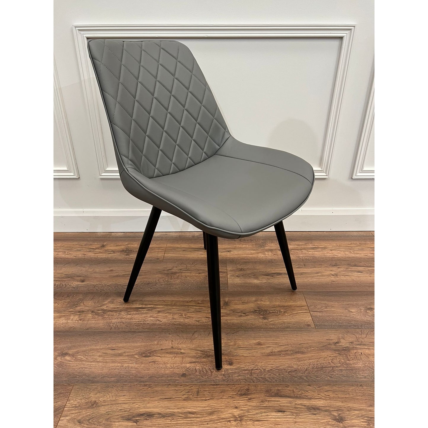 Selena - Grey leatherette Dining Chair