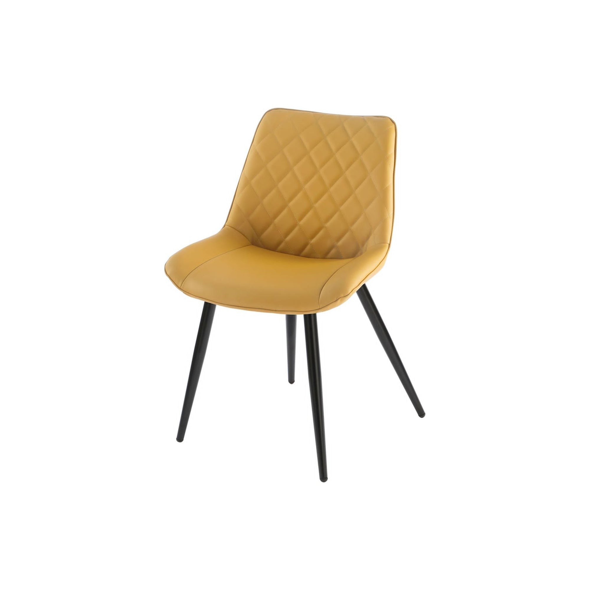 Selena - Mustard leatherette Dining Chair