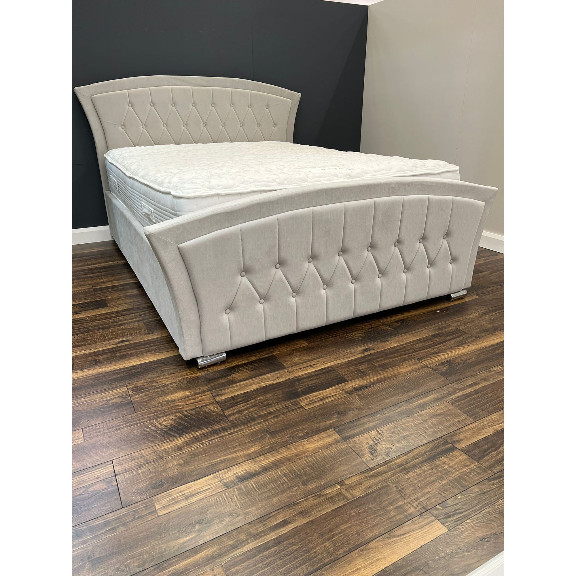 Lauren Gaslift Bed Light Grey