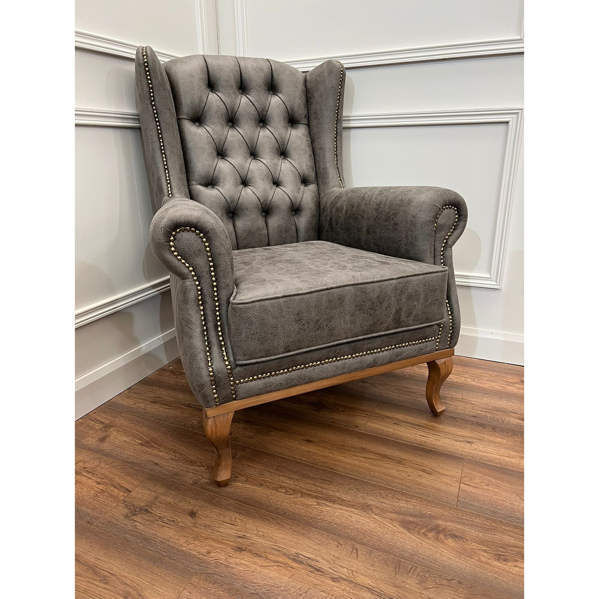Queen Anne - Suede Grey