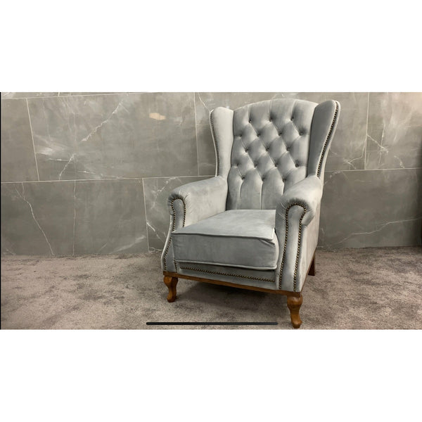 Queen Anne - Plush Grey
