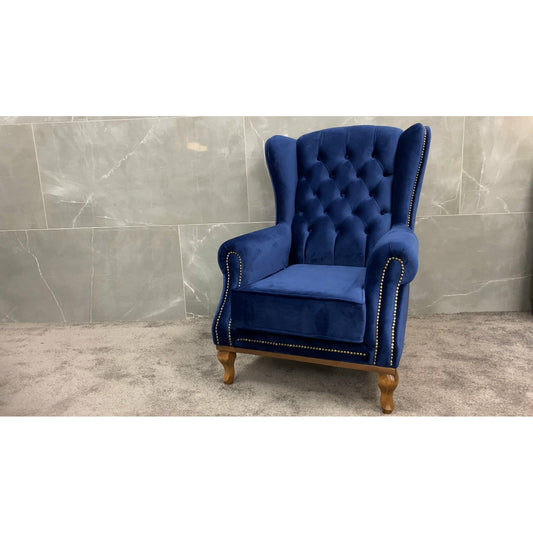 Queen Anne - Plush Blue