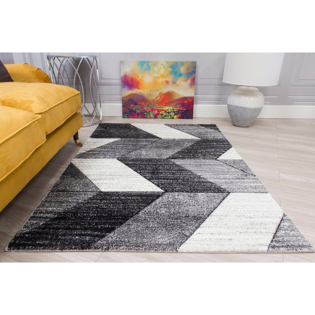 Impulse Chevron Rug - Grey