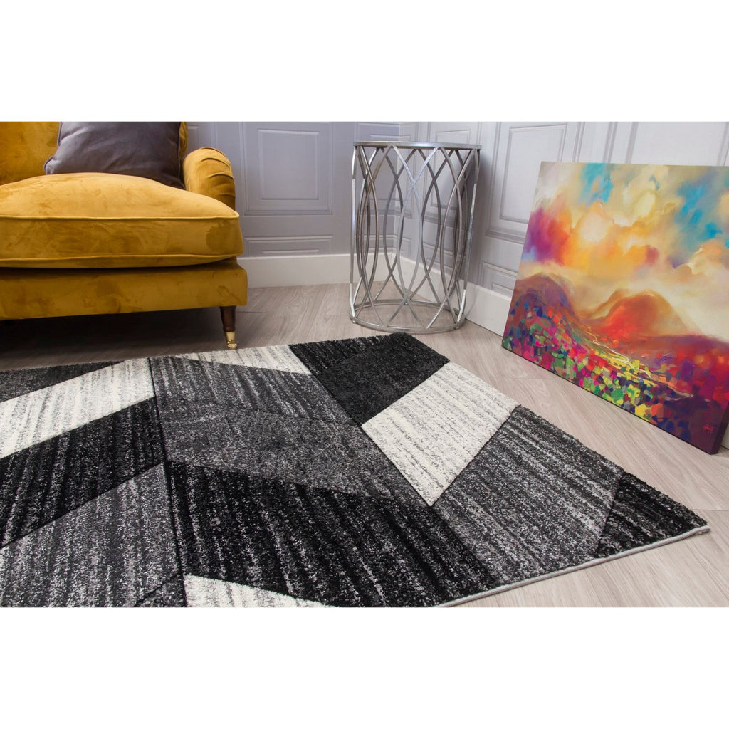 Impulse Chevron Rug - Grey