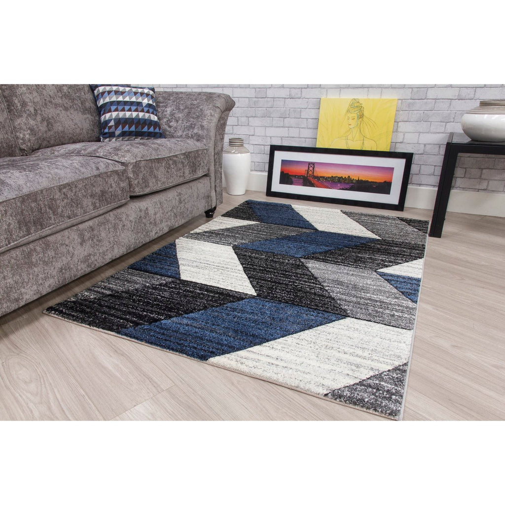 Impulse Chevron Rug - Navy