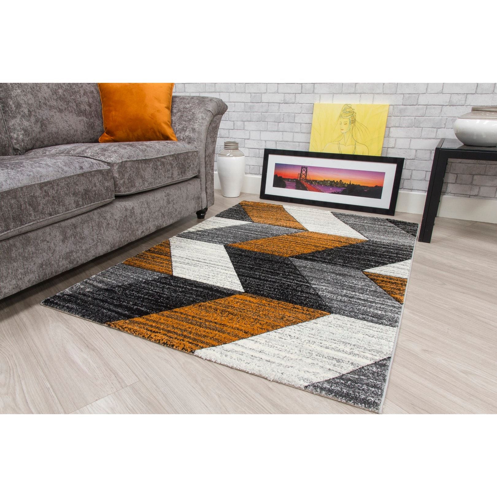 Impulse Chevron Rug - Pumpkin
