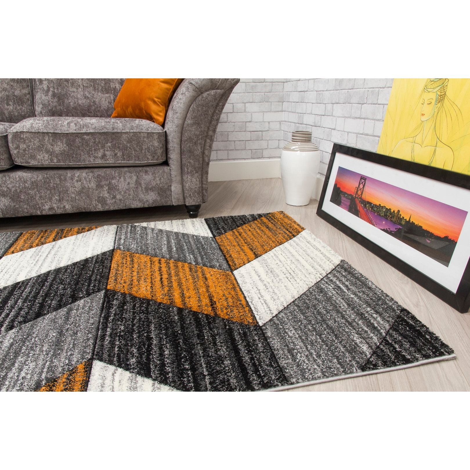 Impulse Chevron Rug - Pumpkin