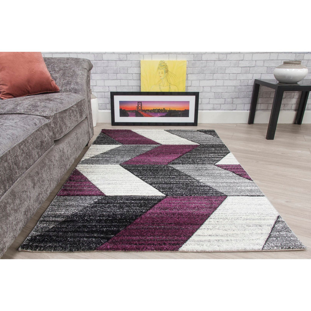 Impulse Chevron Rug - Purple
