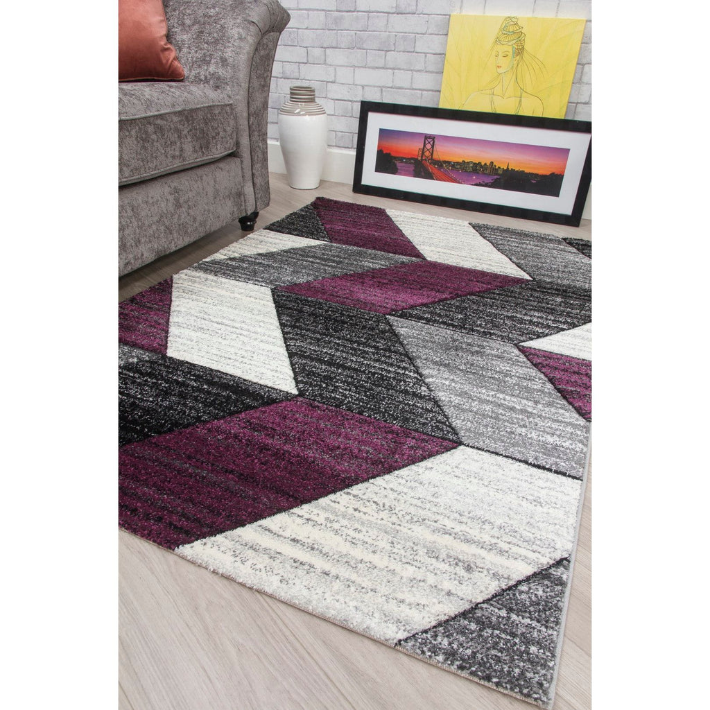 Impulse Chevron Rug - Purple