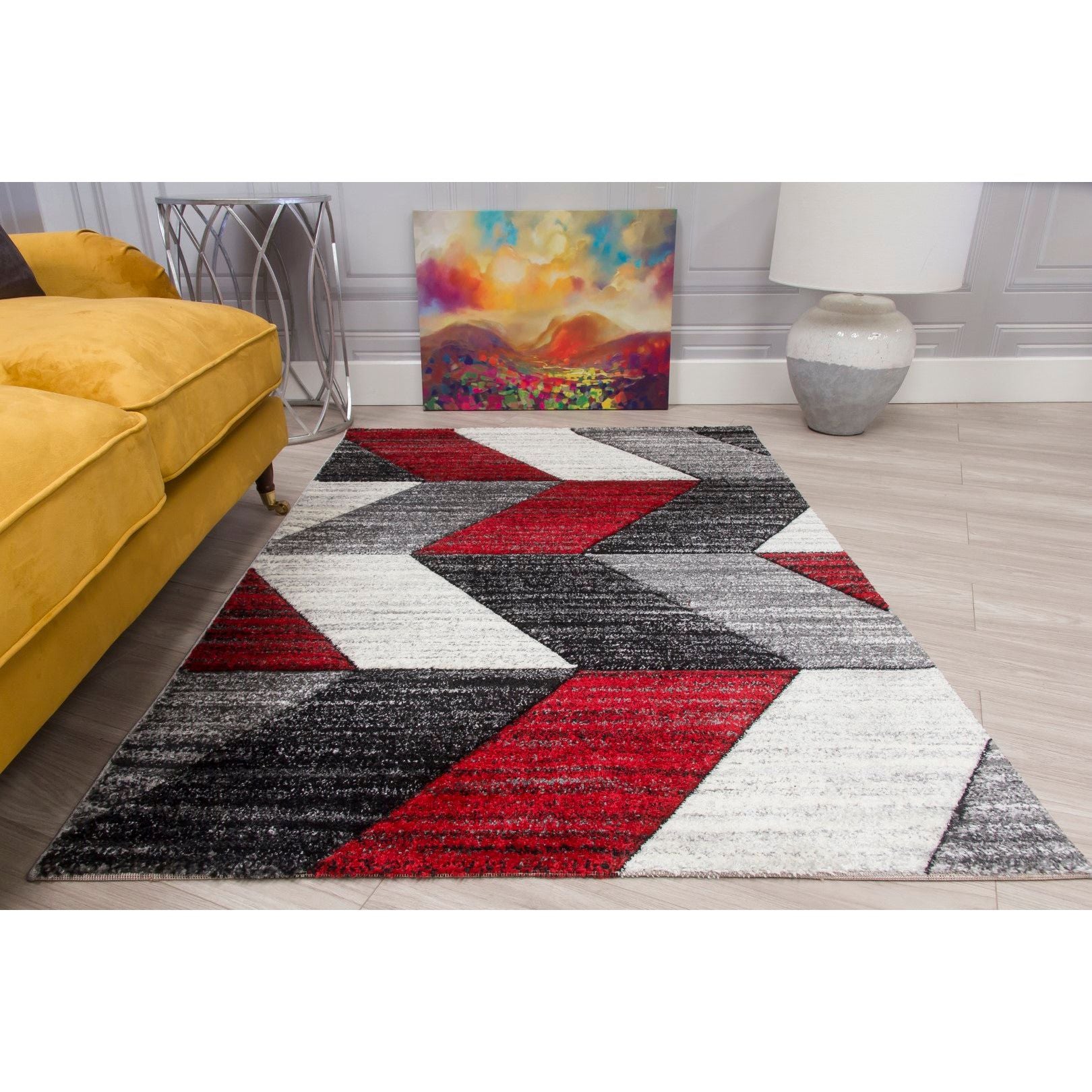 Impulse Chevron Rug - Red