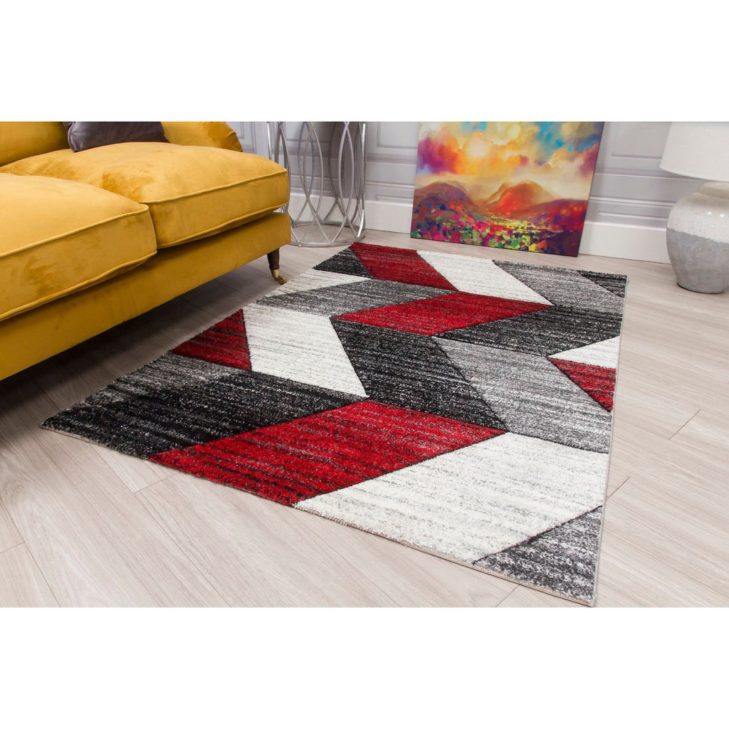 Impulse Chevron Rug - Red