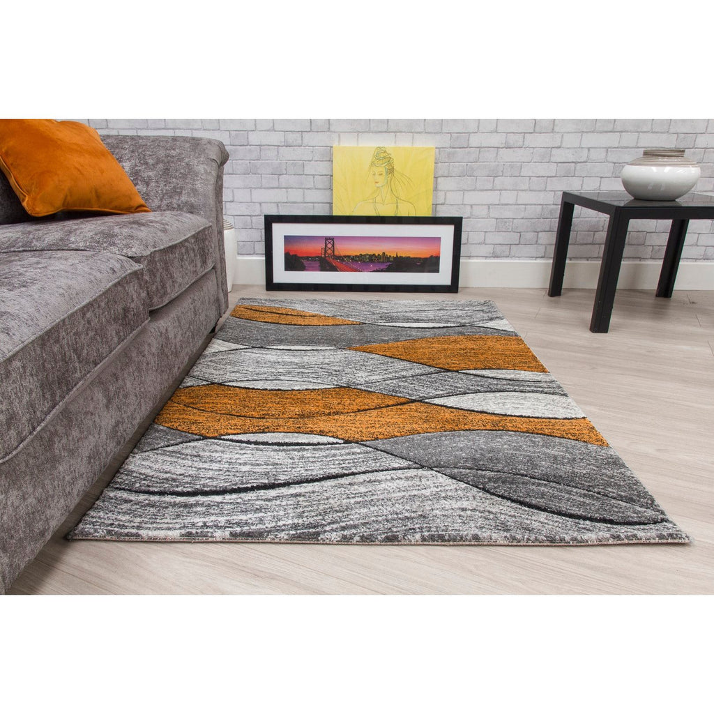Impulse Waves Rug - Pumpkin