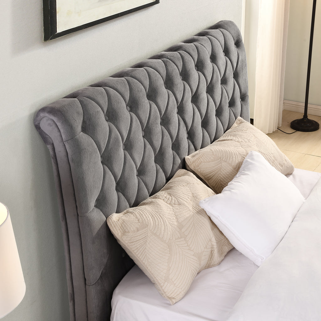Dione - Grey 4ft 6" Double