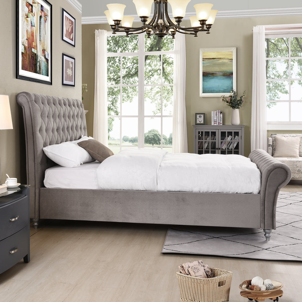 Dione - Silver - 4ft 6" Standard Double