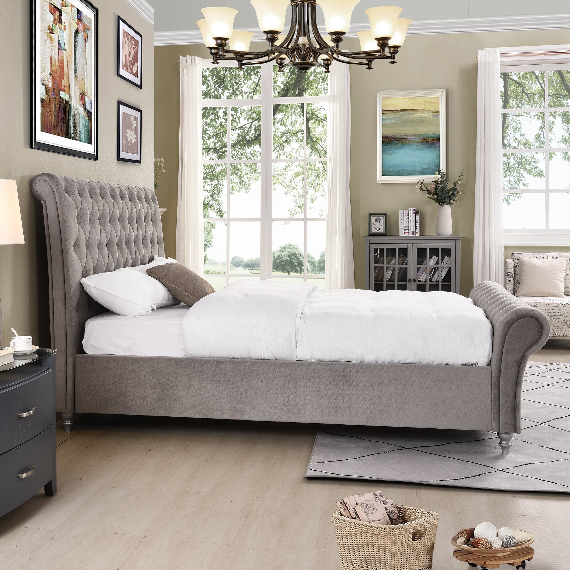 Dione - Silver - 5ft King size