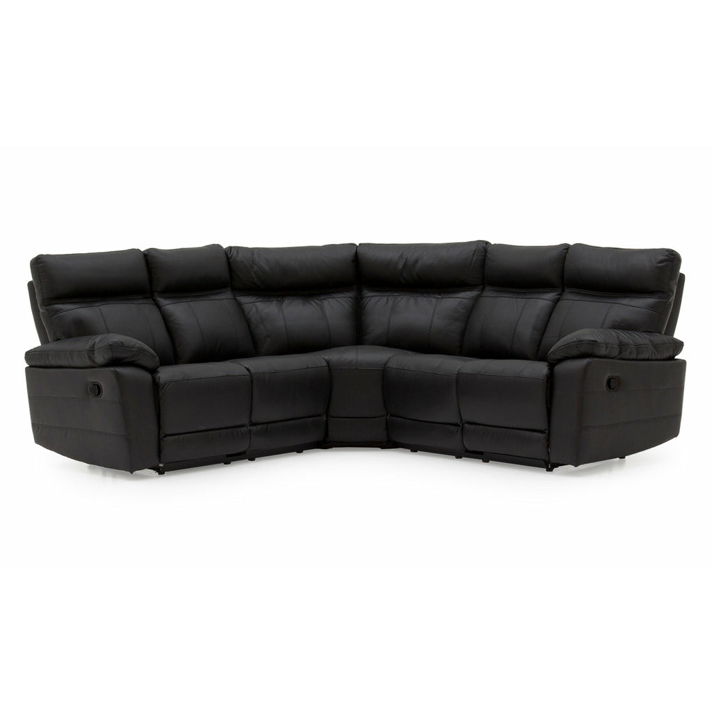 Lucca Italian Leather / Match Range Recliner Black